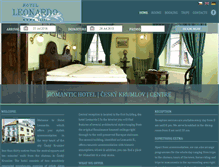Tablet Screenshot of leonardo.hotely-krumlov.cz